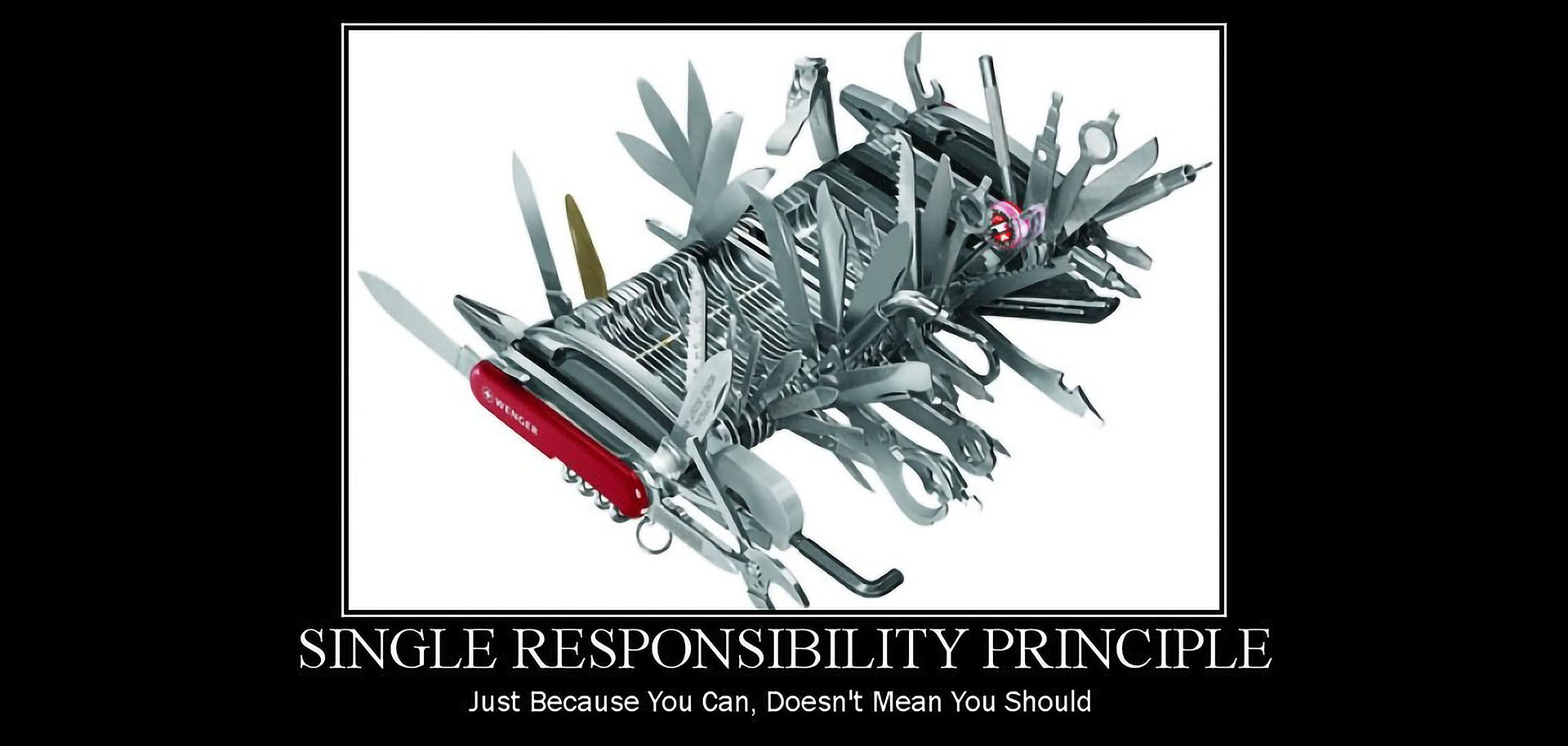 Single Responsibility Principle, one of the five SOLID principles