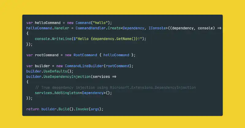 Featured image of post How to configure true dependency injection in System.CommandLine